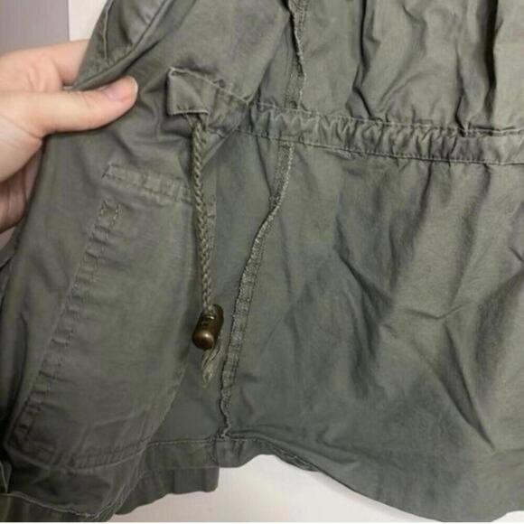 Wet Seal 100% Cotton Green Cargo Utility Hooded Jacket Southwest Patteren - Picture 5 of 9